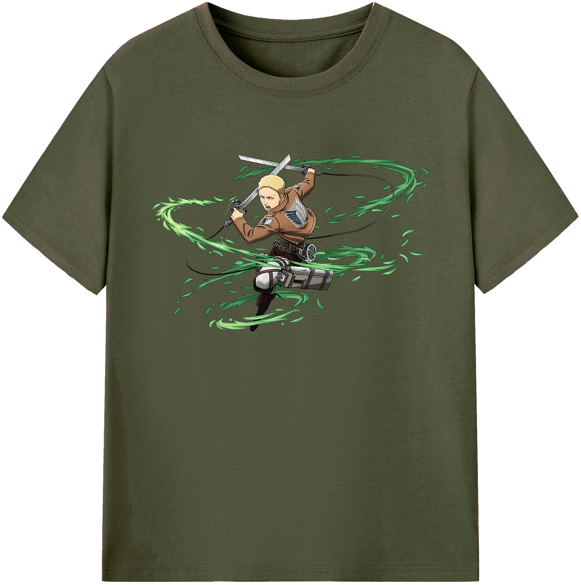 （画像用） 進撃の巨人 ライナー・ブラウン Attack on Titan Reiner Braun 綿100％ メンズ半袖Tシャツ｜肌触りやわらか＆通気性